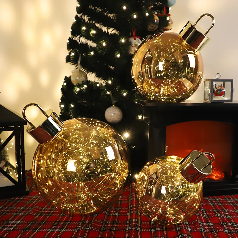 High-class Large Christmas Ball Ornament Holiday Decor Big Led Ball Personalized Xmas Ball Large