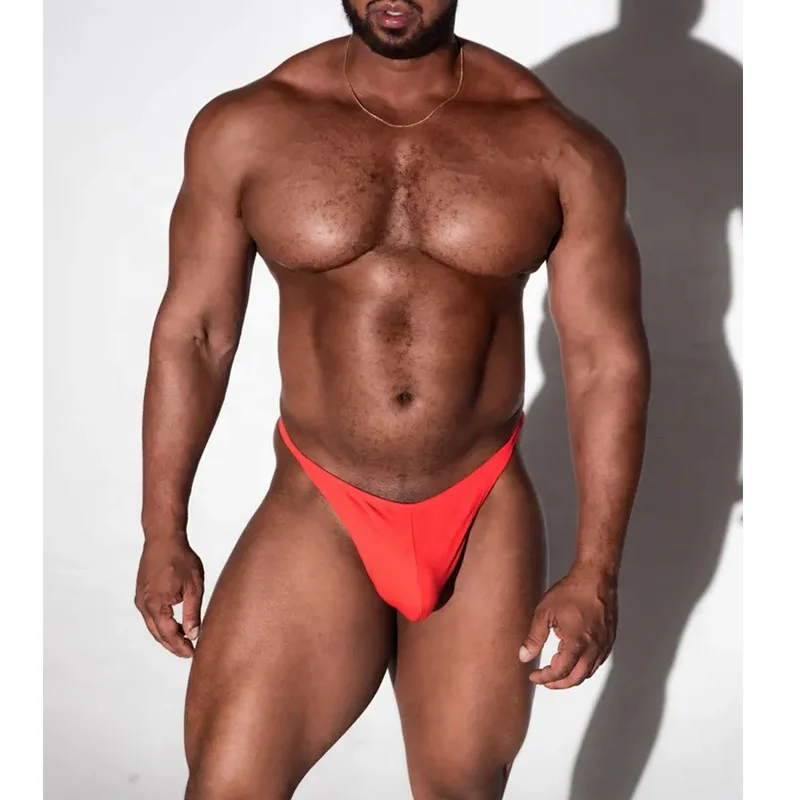 PATON Factory Custom Metal Tag Golden Plate logo Thongs and g String With Charms Men Gay Sexy Underwear
