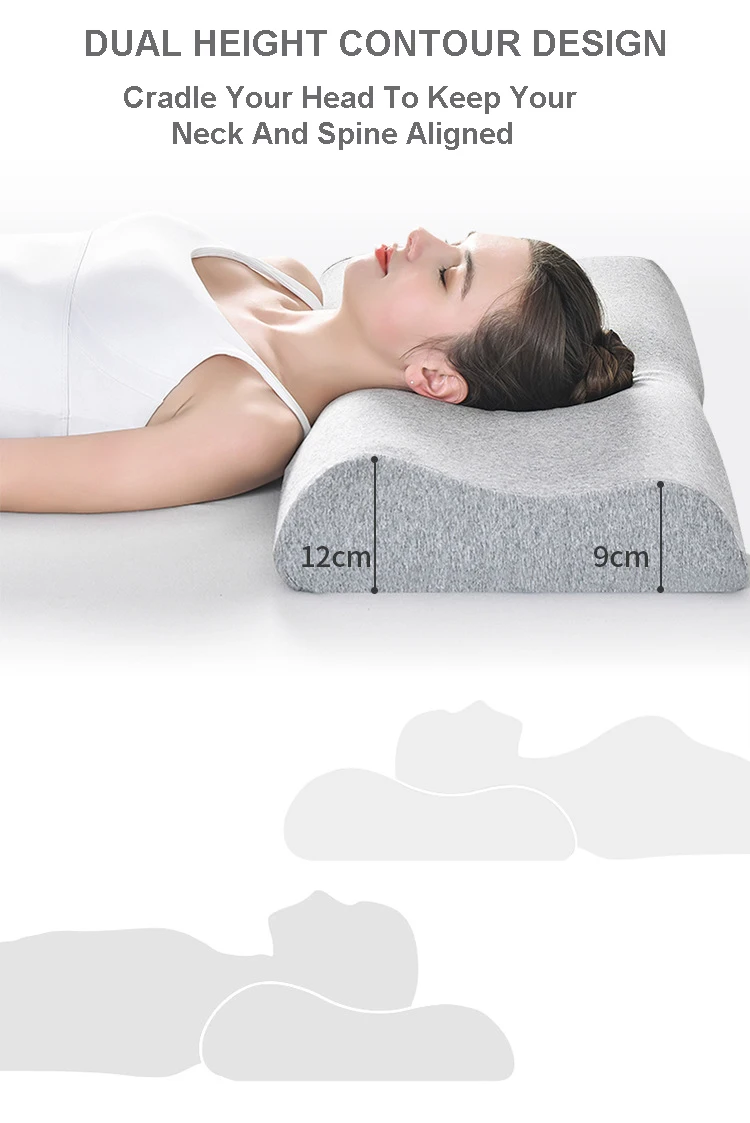 Full Sleep Ergonomic Beauty Sleep Pillow Memory Foam In High Density ...