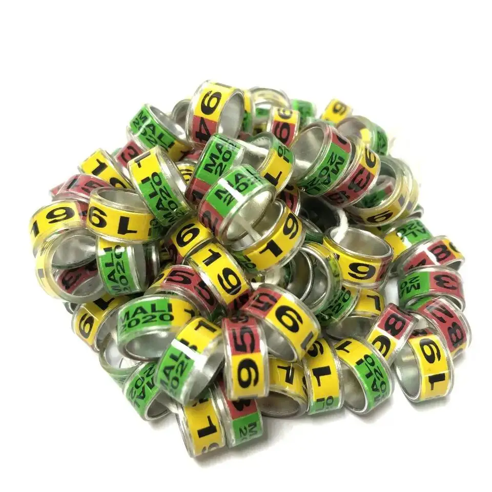 50/10 Pcs Of Pigeon Leg Ring 2025 8mm Pigeon Leg Ring Continuous Number 10 Color Pha 2025 Bird Parrot Leg Ring Identification Ring I4405943140