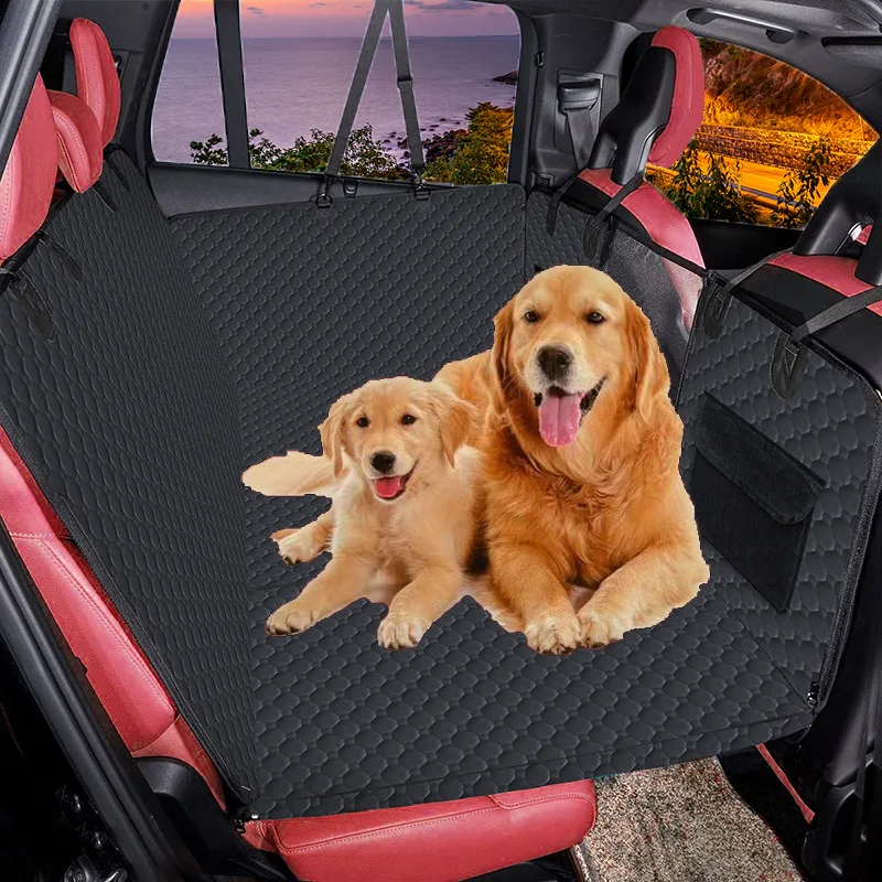 Hot Selling Ultrasonic Quilting Eco Friendly Waterproof Washable Durable Portable Pet Car Seat Cover with Three Hard Boards