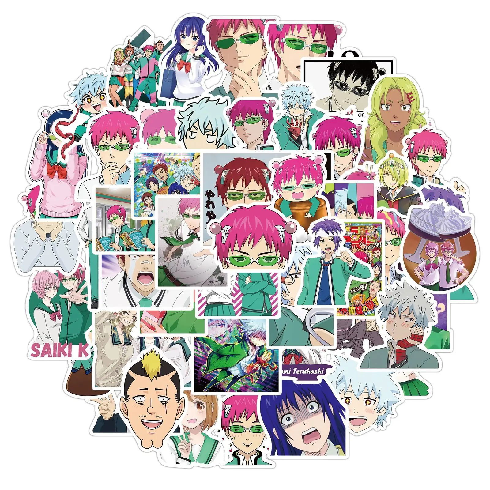 50pcs Anime Saiki Kusuo No Psi Nan Sticker Bottle Laptop Luggage Vinyl  Stickers - Buy Saiki Kusuo No Psi Nan Sticker,Laptop Luggage Stickers,Anime  Stickers Product on 