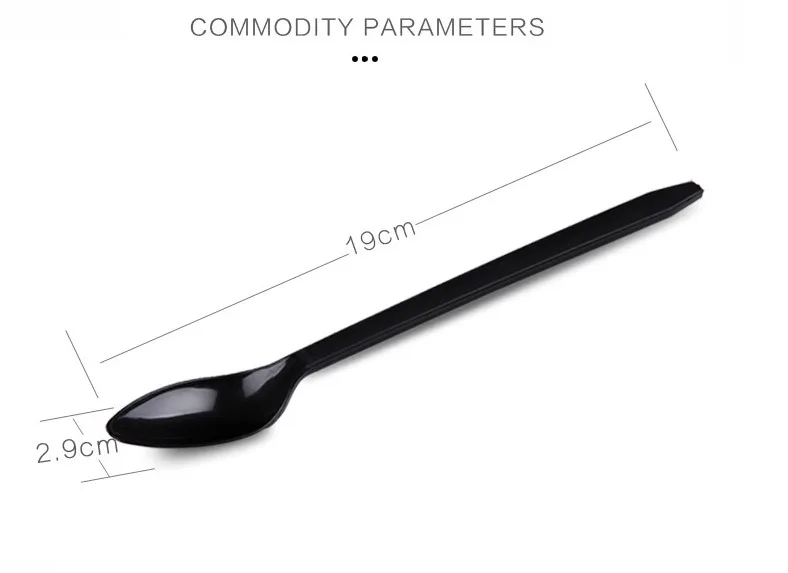 19cm Long Hard Disposable Colorful Plastic Spoon For Ice Cream Pudding Dessert Kitchen Buy