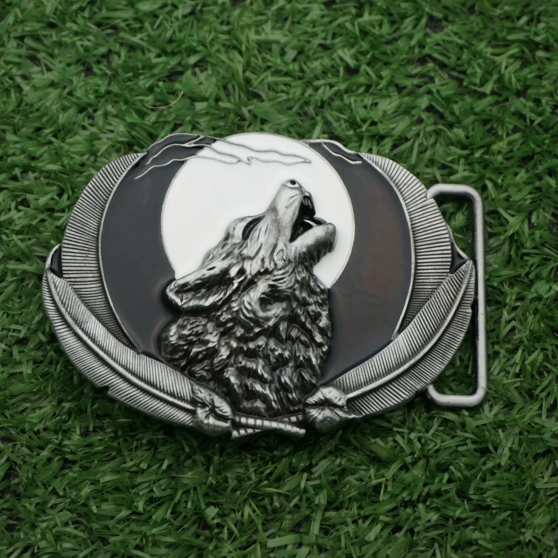 Viking New High Quality Men Zinc Alloy Wolf Head Shape Belt