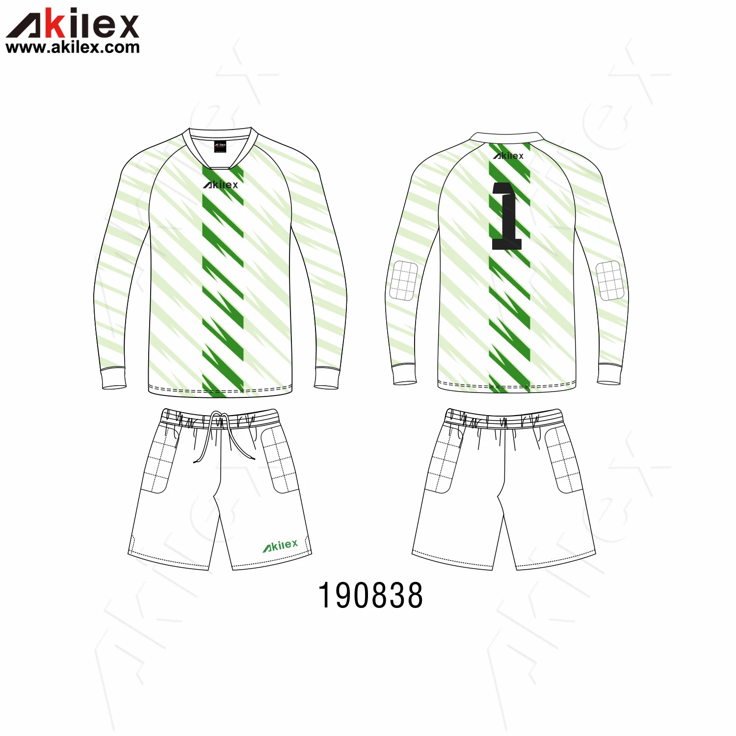 Akilex 2022 Custom Soccer Color Design Size Blank Professional Team Club Wear Football Goalkeeper Goal Keeper Jerseys Uniform