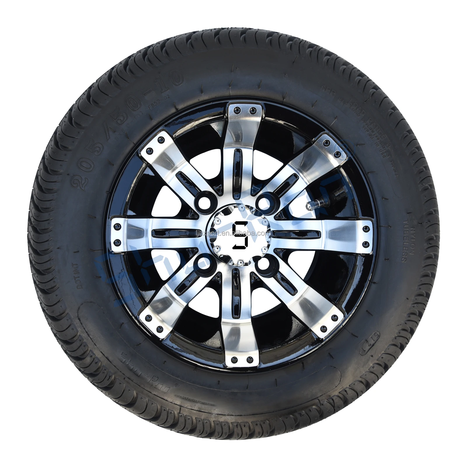 10 Inch Golf Cart Wheels and Tires Combo Aluminum Fit Club Car, Ymh ...