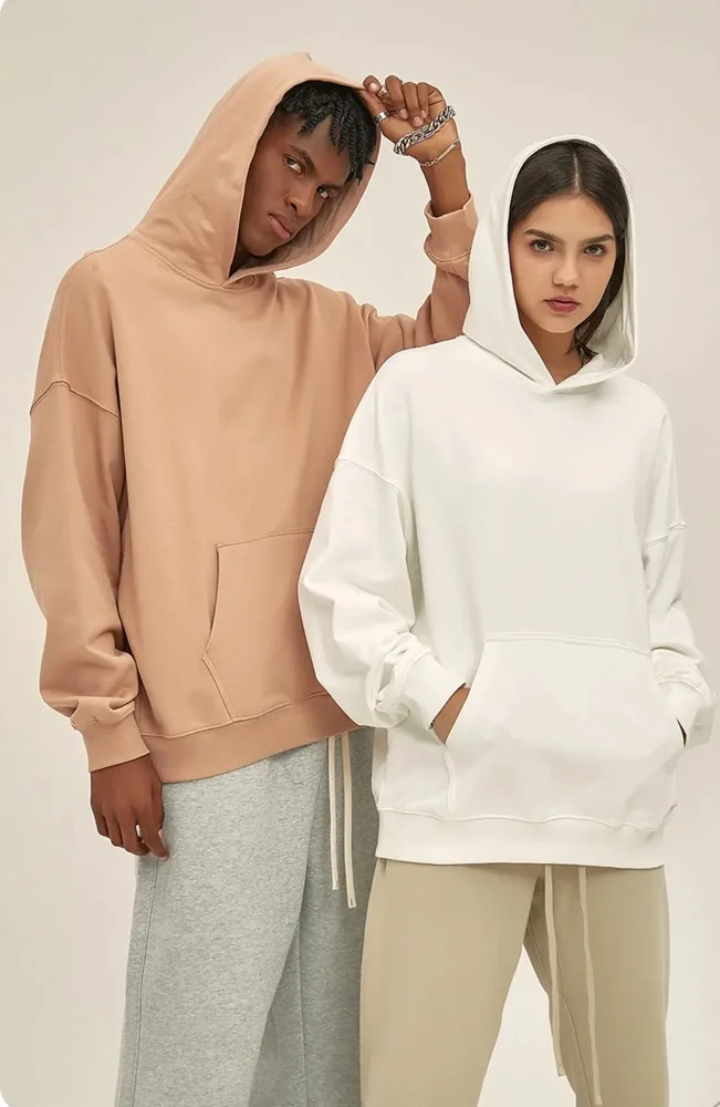 High Quality Cheap Plain Blank Essentials Unisex Hoodie Custom Logo Your Brand Oversized Hoodies With Kangaroo Pocket