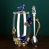 Blue-Cup+Spoon+Lid-High Style(350ml)