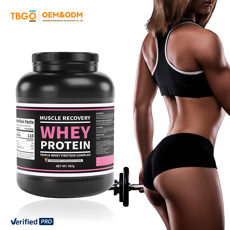 2025 TBG Oem Gold Standard Whey Protein Powder 907g Strawberry Chocolate Flavor 3-in-1 Animal Protein Canned for Muscle Building