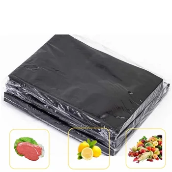 Black Vacuum sealer pouch bag vegetable Fresh-keeping packaging Food savor Embossed Vacuum seal Bags