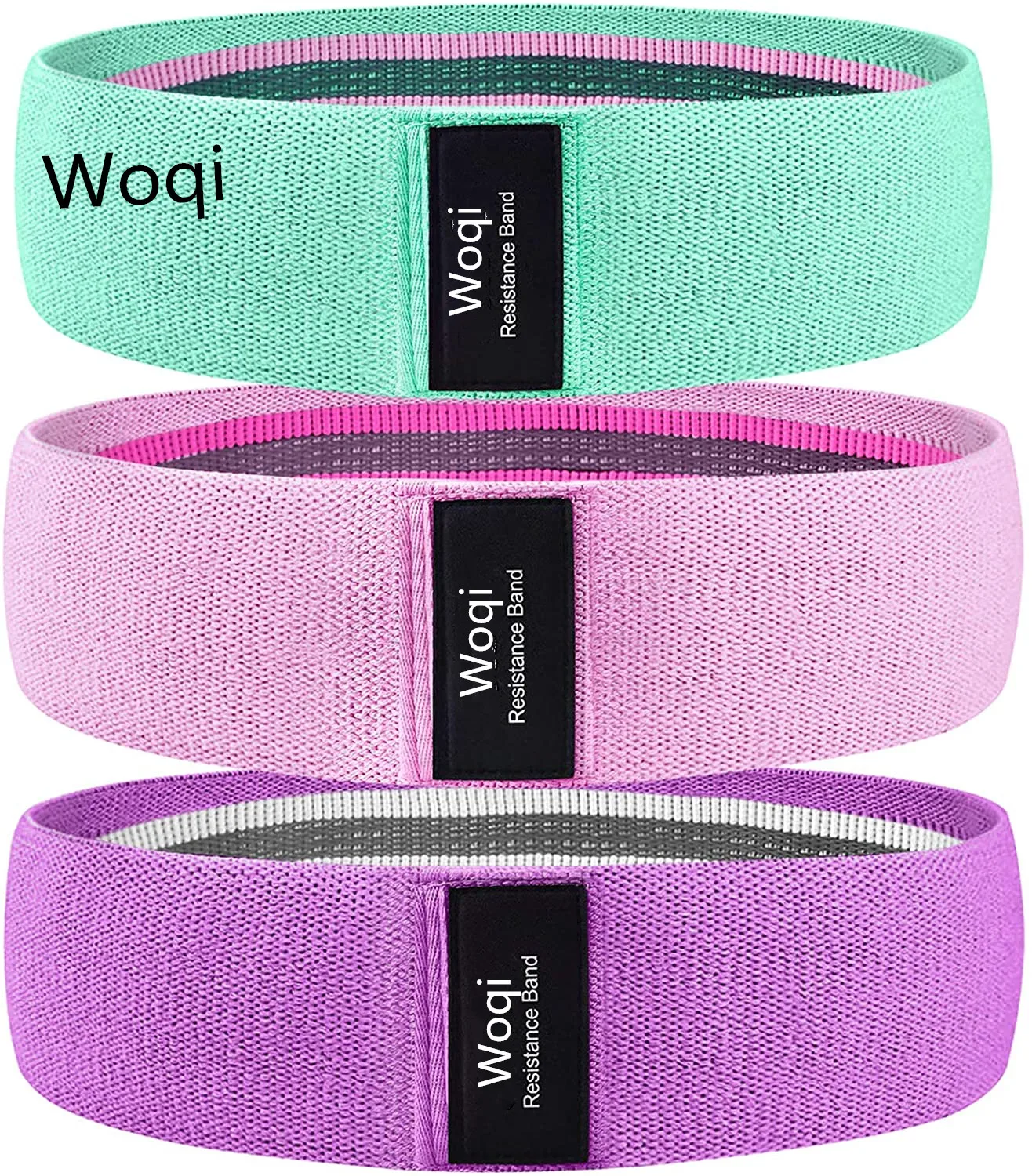 WOQI Butt Exercise Bands I Popular Resistance Band Strength Booty Workout Fabric Black Customized Latex Fitness Bands