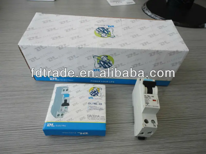 Dl7nl-40 Dl Rcbo断路器剩余电流6ka顶部和带saa & Esv的按钮用于澳大利亚标准1p + N 18毫米50/60hz ...