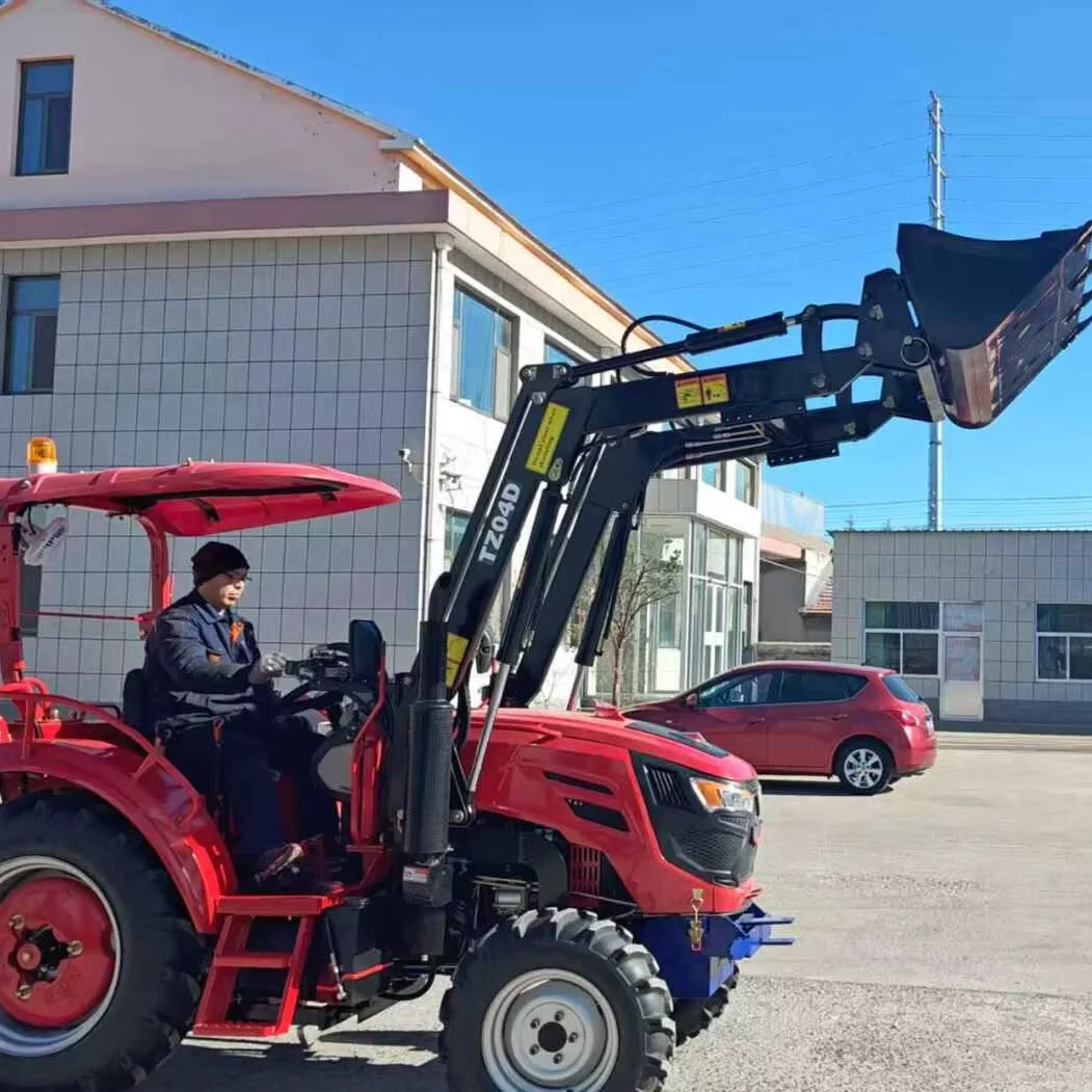 CE COC Multi-Purpose 4WD Farm Tractors Sunroof 40HP 50HP 60HP 70HP 80HP Compact Tractor with Front Loader for Europe All Terrain