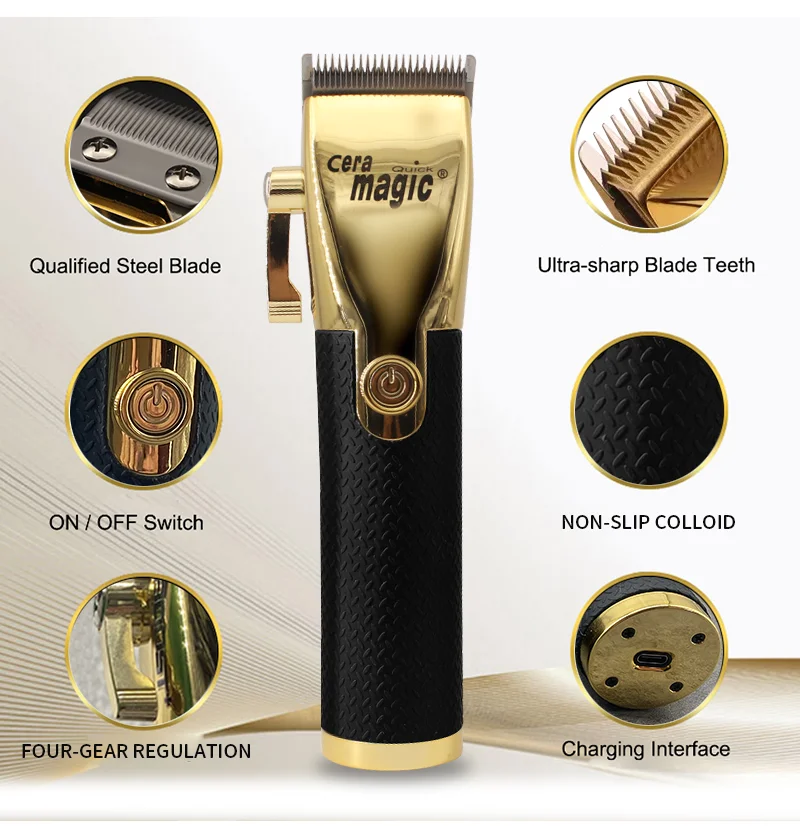 Electric Hair Trimmer Rechargeable Barber Clippers Professional Hair