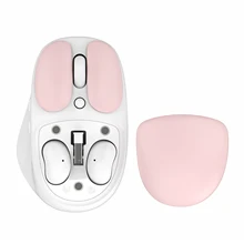 COUSO Newest Unique Design Bluetooth Mouse with Bluetooth Earphone Laptop Computer Triple Mode 8D Rechargeable Mouse  Wireless