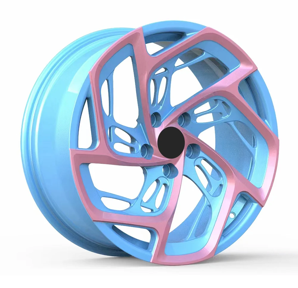 High Quality Forged Custom Blue Pink Color Passenger Car Wheels Monoblock Forged Wheel Rim 19''- 24'' Inch for Ferrari