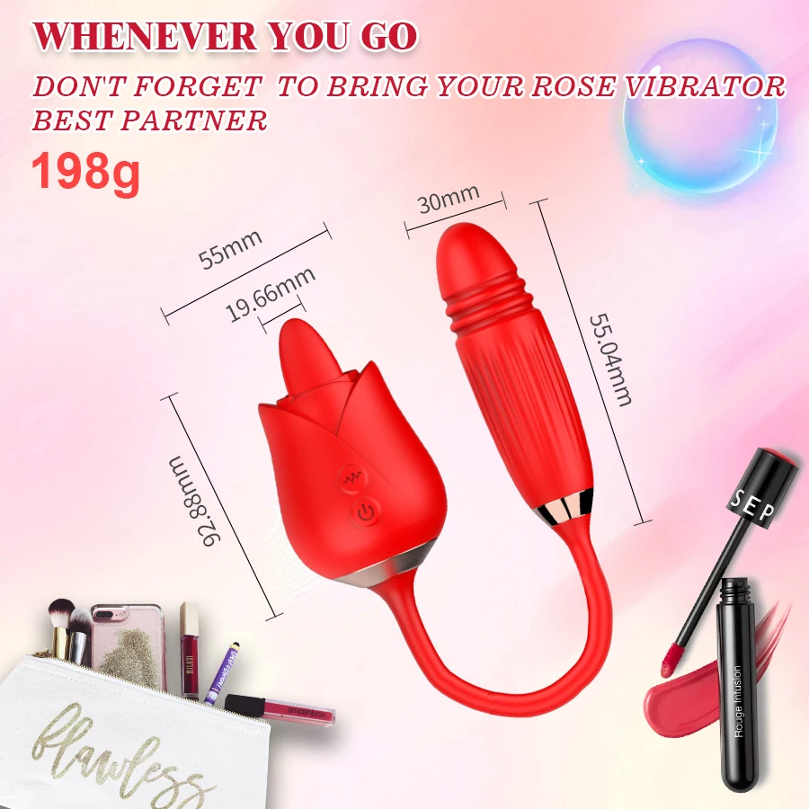 Rose Toy For Women Sex Rose Vibrator Sex Toys For Woman Tongue Licking