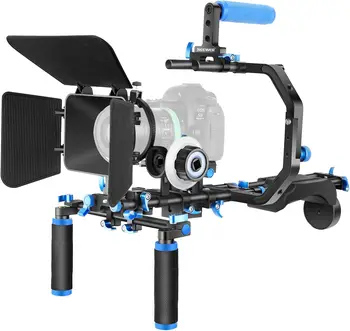 Neewer Shoulder Rig Kit for DSLR Cameras and Camcorders, Movie Video Film Making System with Matte Box, Follow Focus, C-Shaped