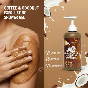Hot Selling Coffee Coconut Body Scrub Shower Gel Wash Energizing and Anti Cellulite Wholesale Custom Packaging hot selling hot selling