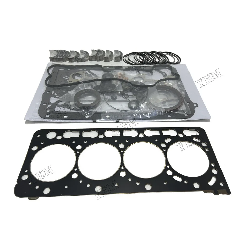 V3300 V3300-L1 Overhaul Full Gasket Kit With Piston Ring for Kubota Diesel Engine Parts Loader Bobcat 220 245 T250 T300