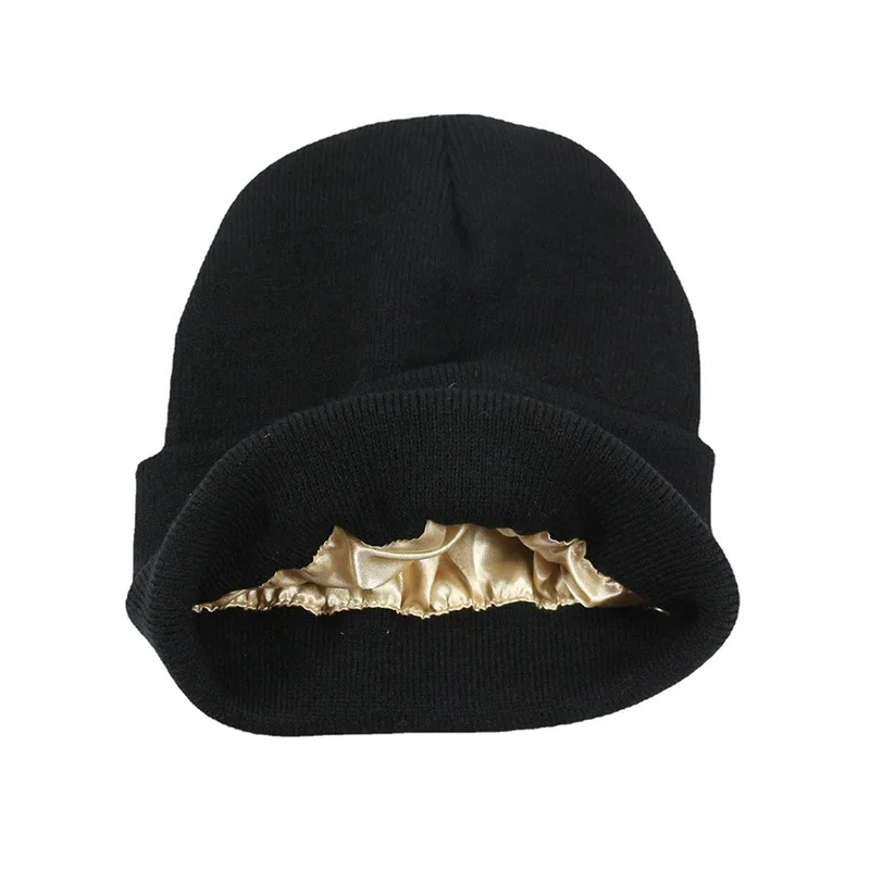 Custom Hat Lining Custom Silk Satin Lined Lining Inside Winter Knitted Hat Cap Beanie ...
