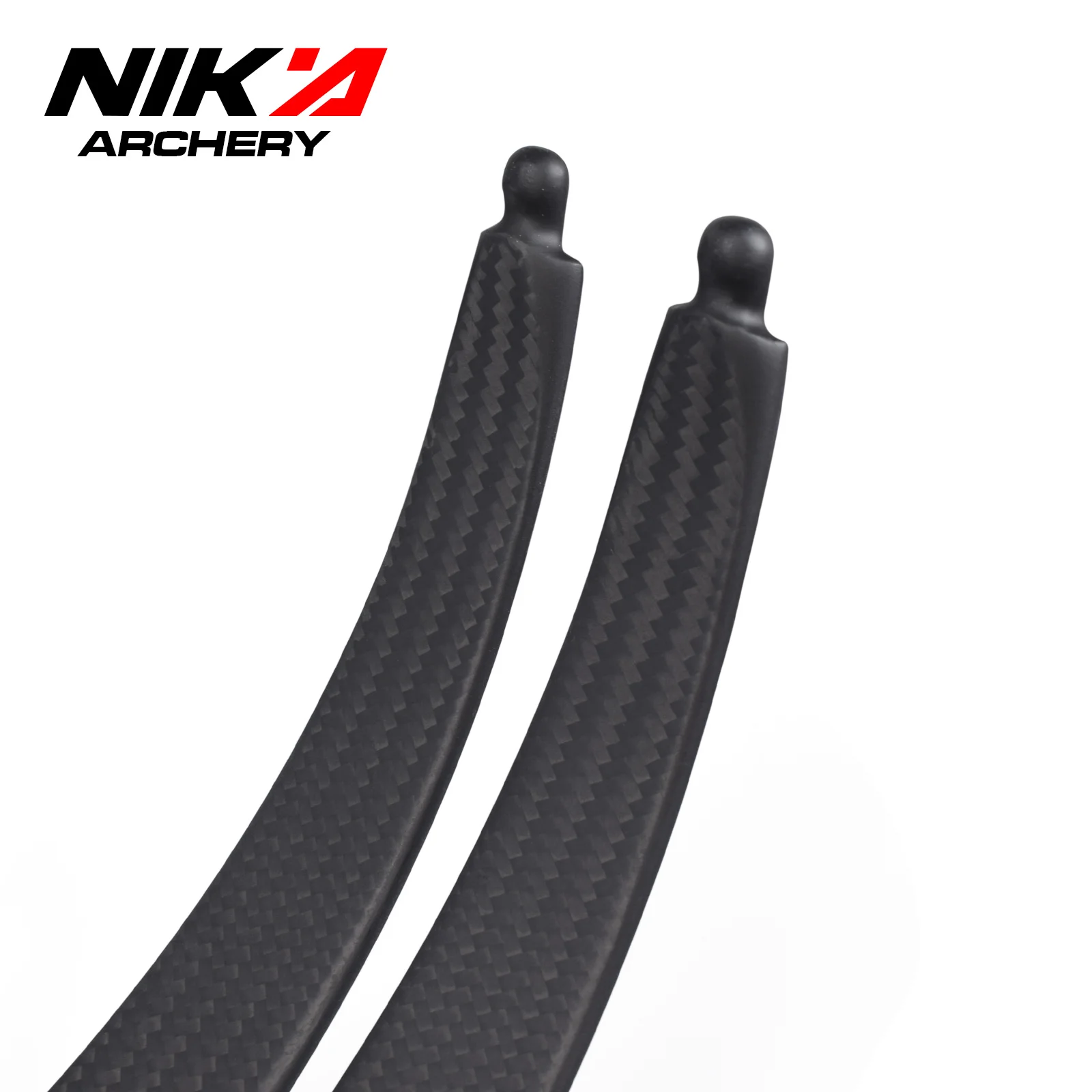 Branches D'arc NIKA ARCHERY 68 N3 - Fibre De Carbone, Blanc, Pour Arc Recourbé