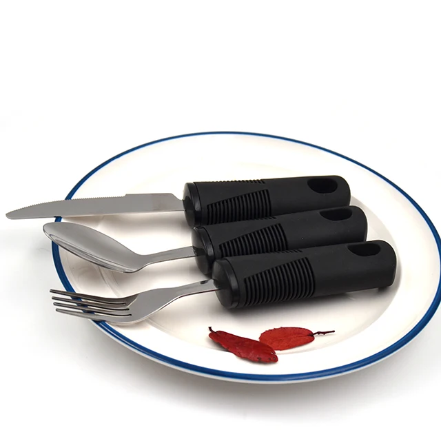 Adaptive Utensil Set Arthritis Aid Silverware for Parkinsons Hand Tremors - Easy Grip for Shaking and Trembling Hands