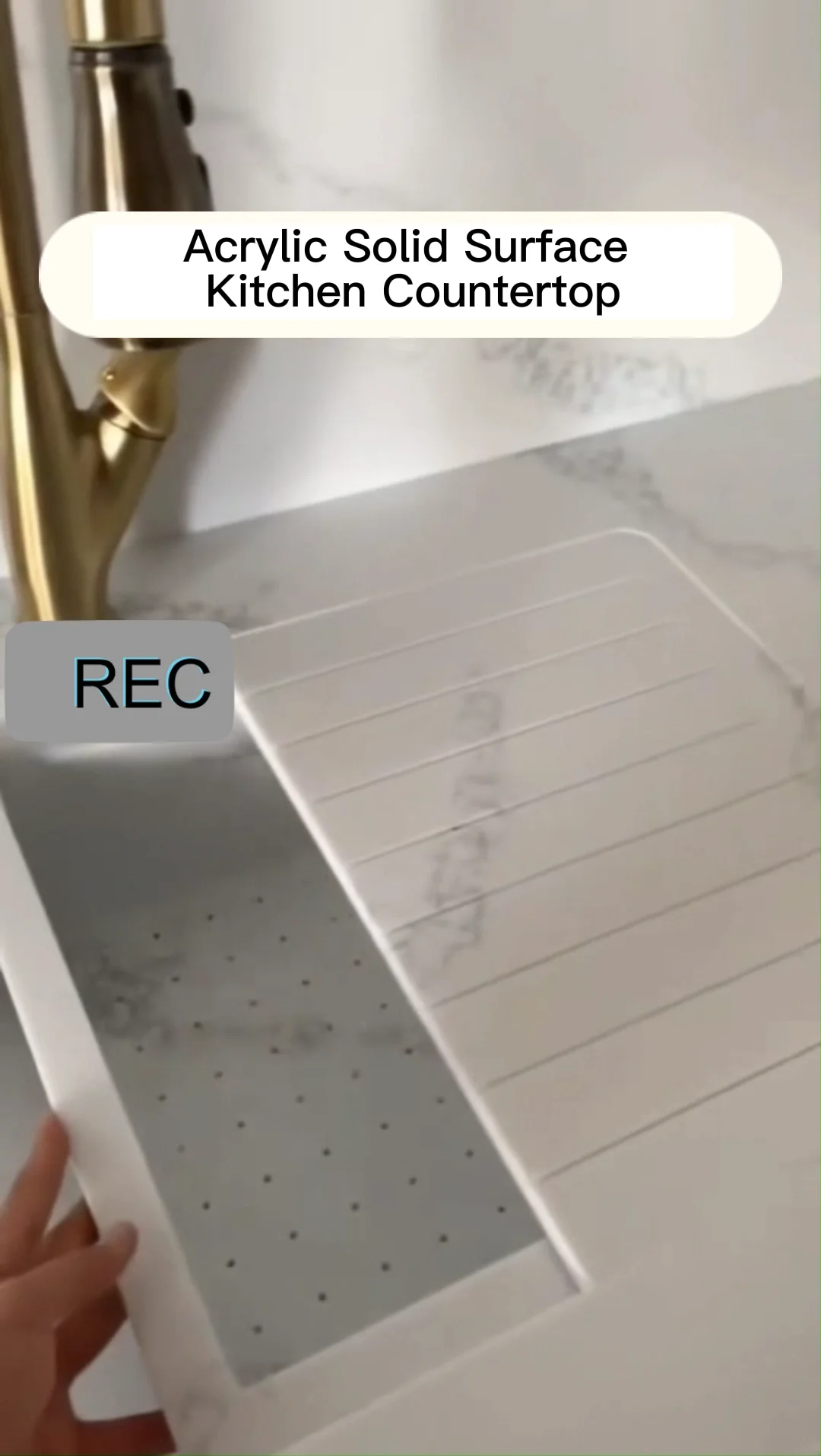 10 Years Warranty Counter Top Stain Resistance Big Slab 12mm Acrylic