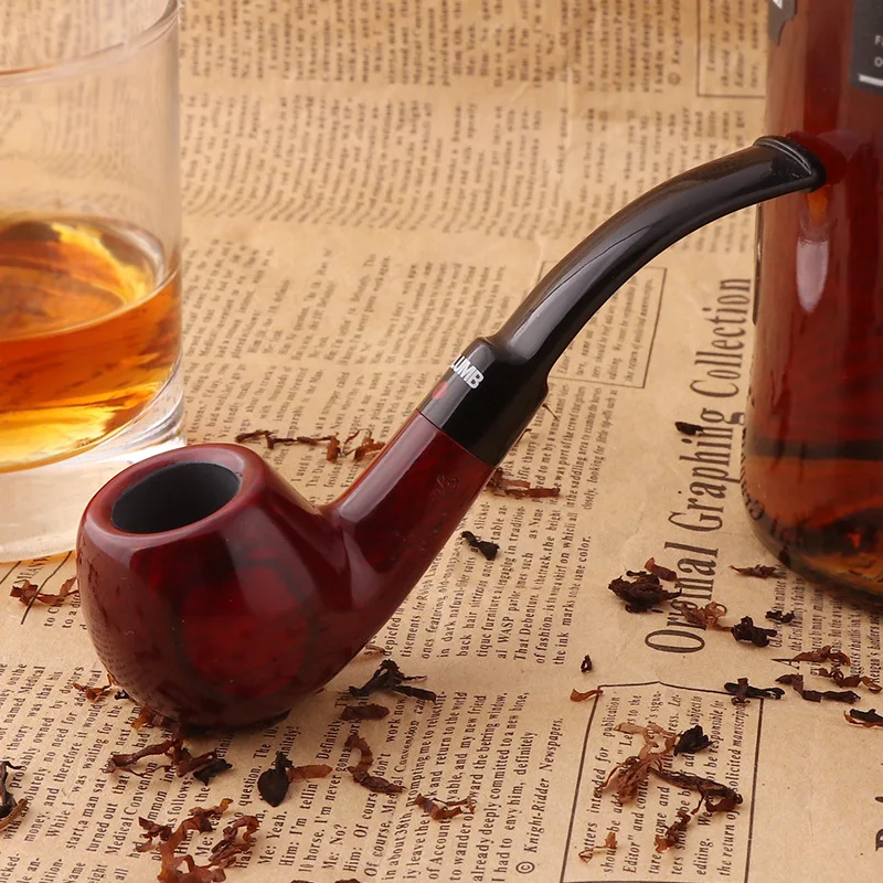 Futeng Unique New Design Wood Pipe Smoking Good Workmanship Red Wooden Smoking Pipe ForTobacco