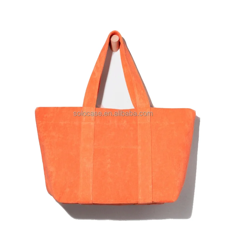 Large Capacity Toweling Fabric Handbag