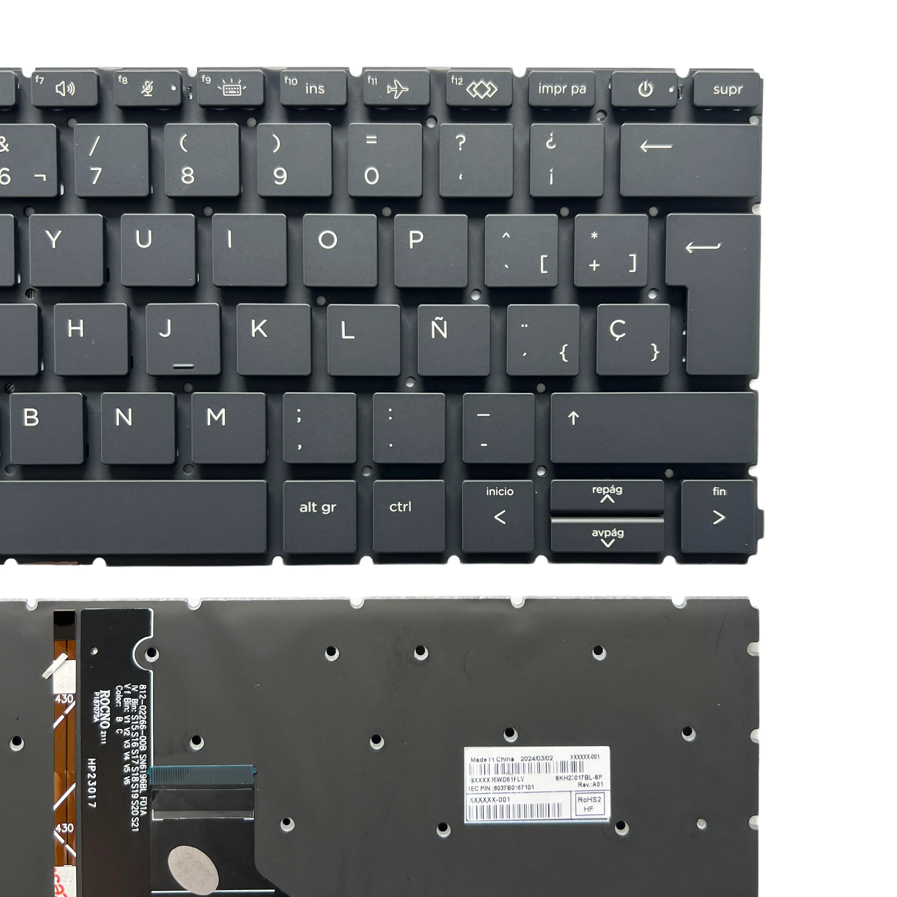 Tastiera US Per HP ProBook 430 G8 / X360 435 G7/G8 - KbsPro, Grigia, Non Retroilluminata - Foto 3