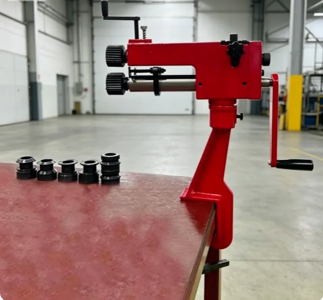 TEBAK RM08 Metal Rotating Machine Hand Crank Small Wire Threading Machine with Industrial Ball Screw
