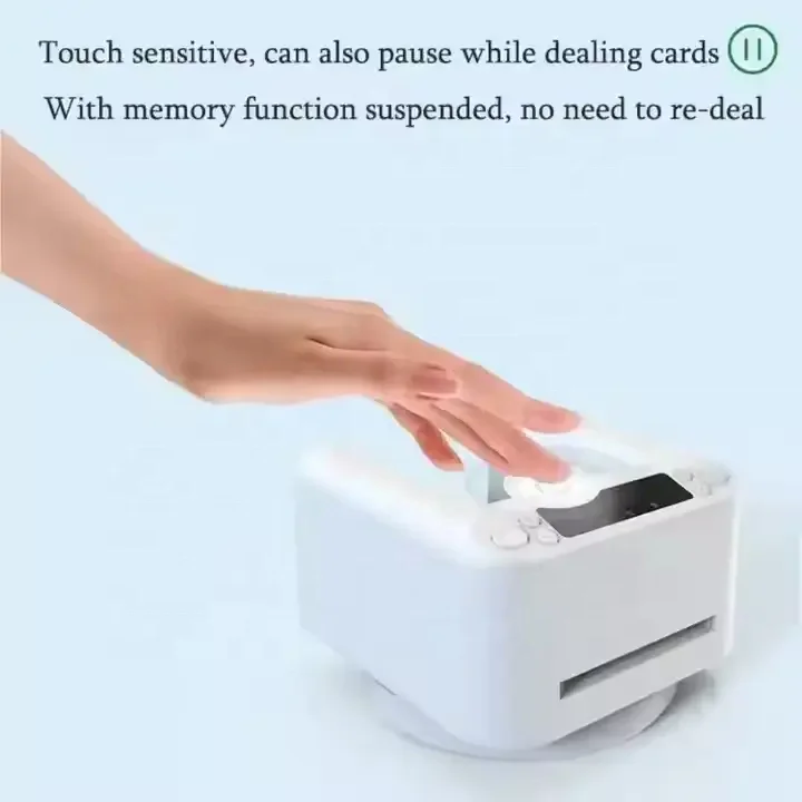 Automatic 360° Rotating Card Dealer Blackjack Table Poker Accessories Roulette Playing Cards Shuffler Machine for Entertainment