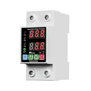 RMshebei 63A 220V Miniature Smart Circuit Breaker Dual Digital Display 40A Rated Voltage 6KA Breaking Protector Moulded Case