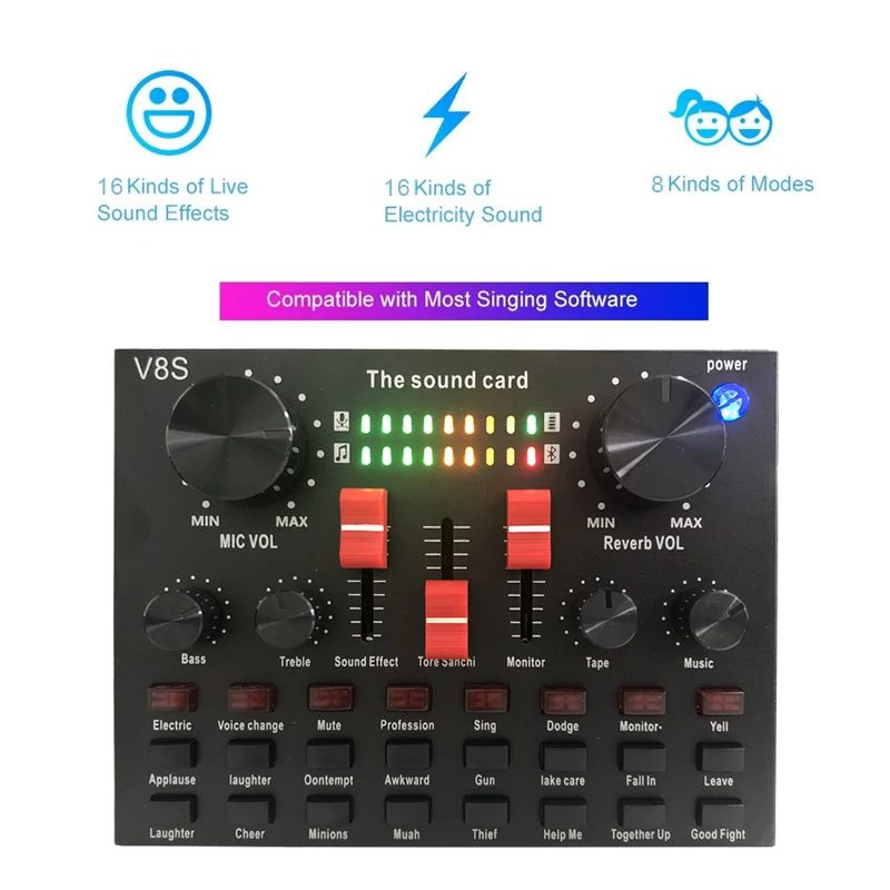 SK300ライブサウンドカード外部ボイスチェンジャーオーディオミキサー Amazon.co.jp: Benkeg SK300ライブサウンドカード外部ボイス