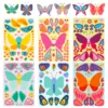 Decorative Butterfly Face-Changing Stickers 6 Sheets/Pack