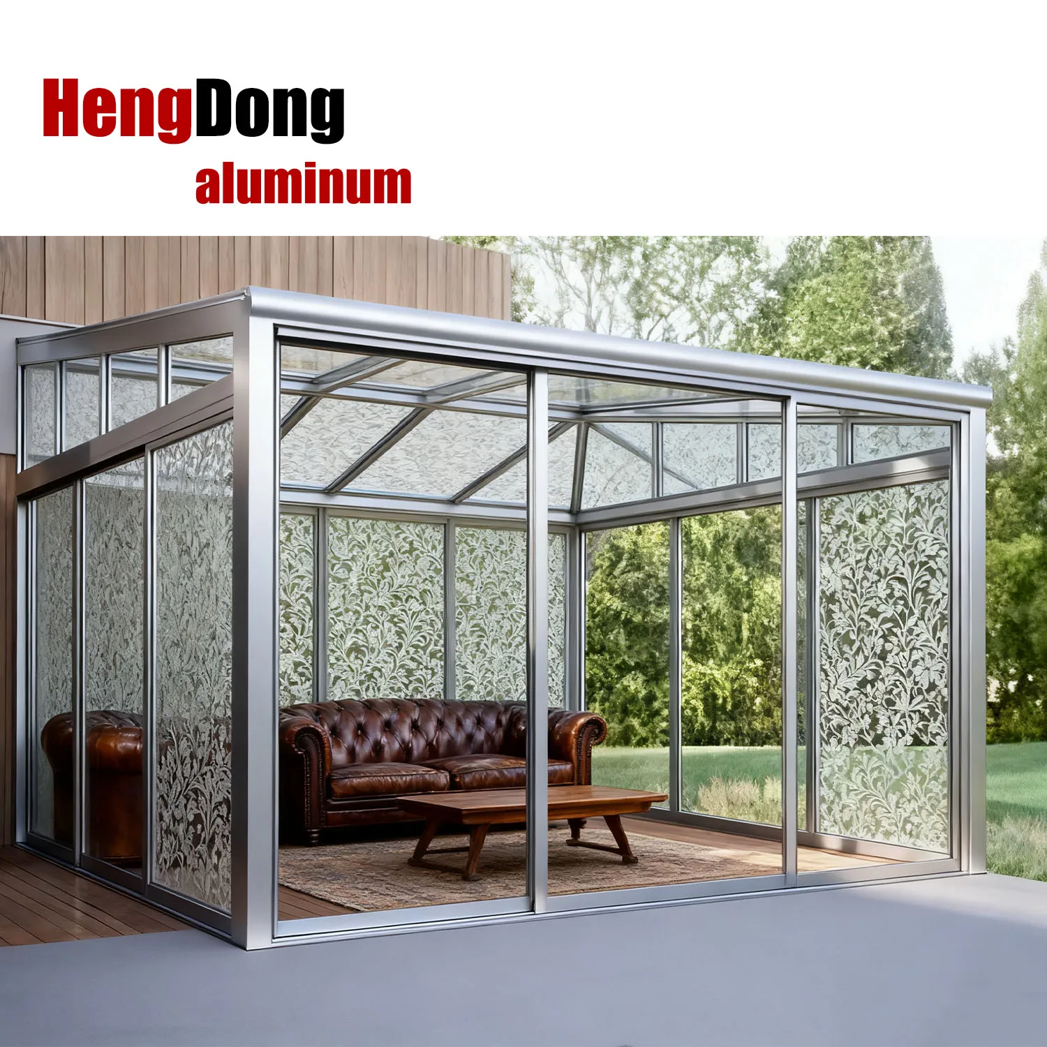 Customized Aluminum Frame Retractable Awning Roof Sliding Tempered Insulated Glass Greenhouse Sunroom Houses