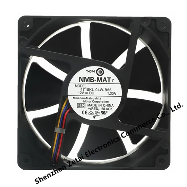 NMBMAT 12038 4715KL-04W-B56 12V DC Fan - 120mm Axial Flow
