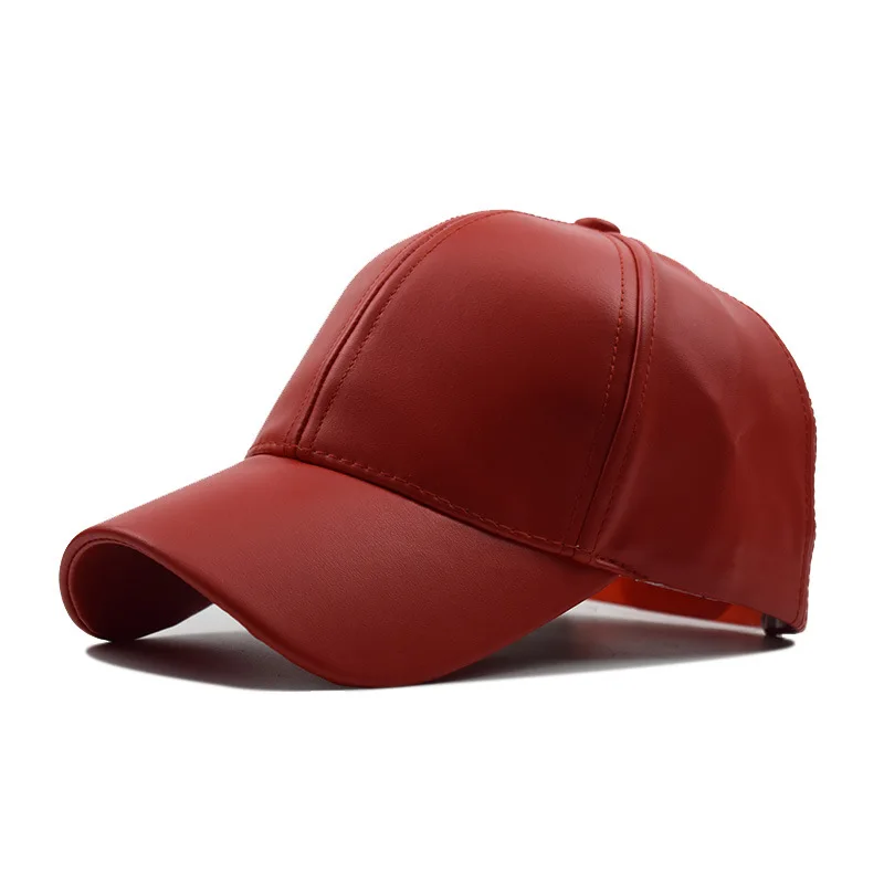 12 Colors Classic PU Baseball Cap Adjustable Mens Baseball  display picture 1