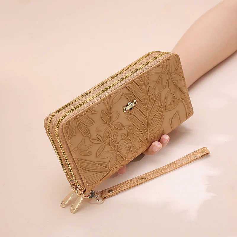 Fashionable Long Large Capacity Pu Leather Wallet Women Clutch Wallets Luxury Ladies Purse 2024