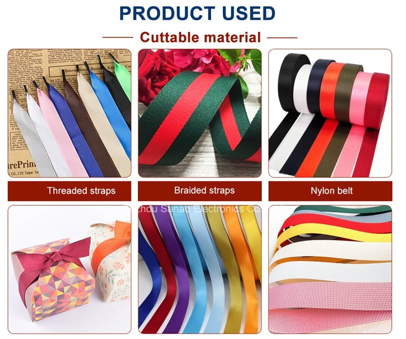 Custom Design Ultrasonic Multi Shapes Silk Ribbon Tape Cutter Automatic Cutting Punching Machine