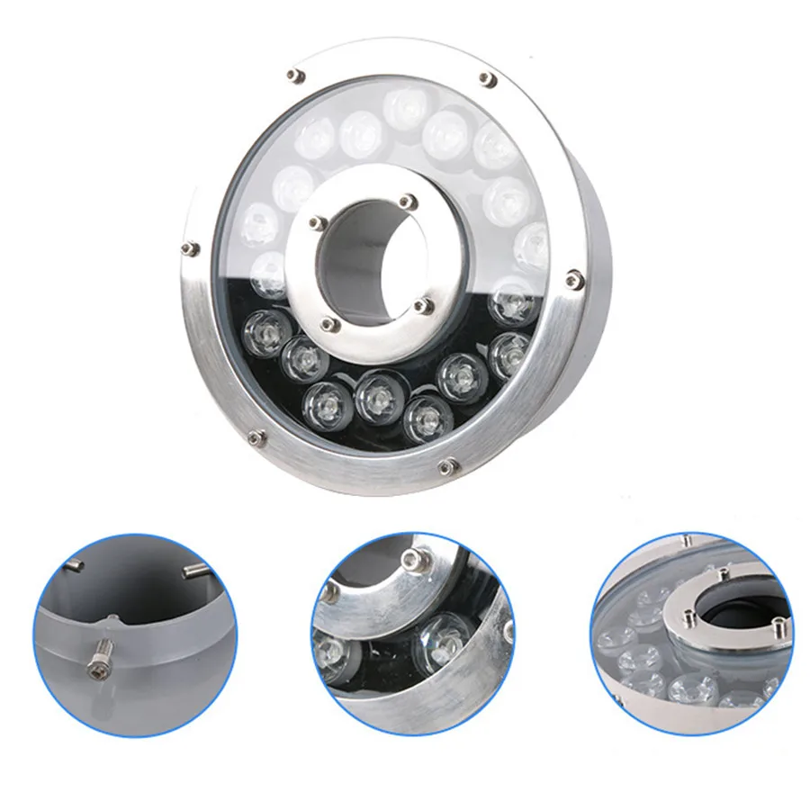 Best Price 12*3W 24V Stainless Steel LED Underwater Lamp for FouZILBains