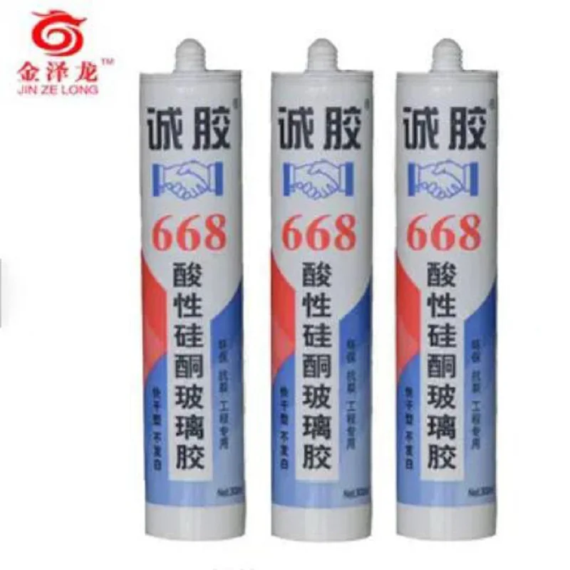 Good Price 668 Acidic Silicone Glass Glue Adhesive & Sealant Product