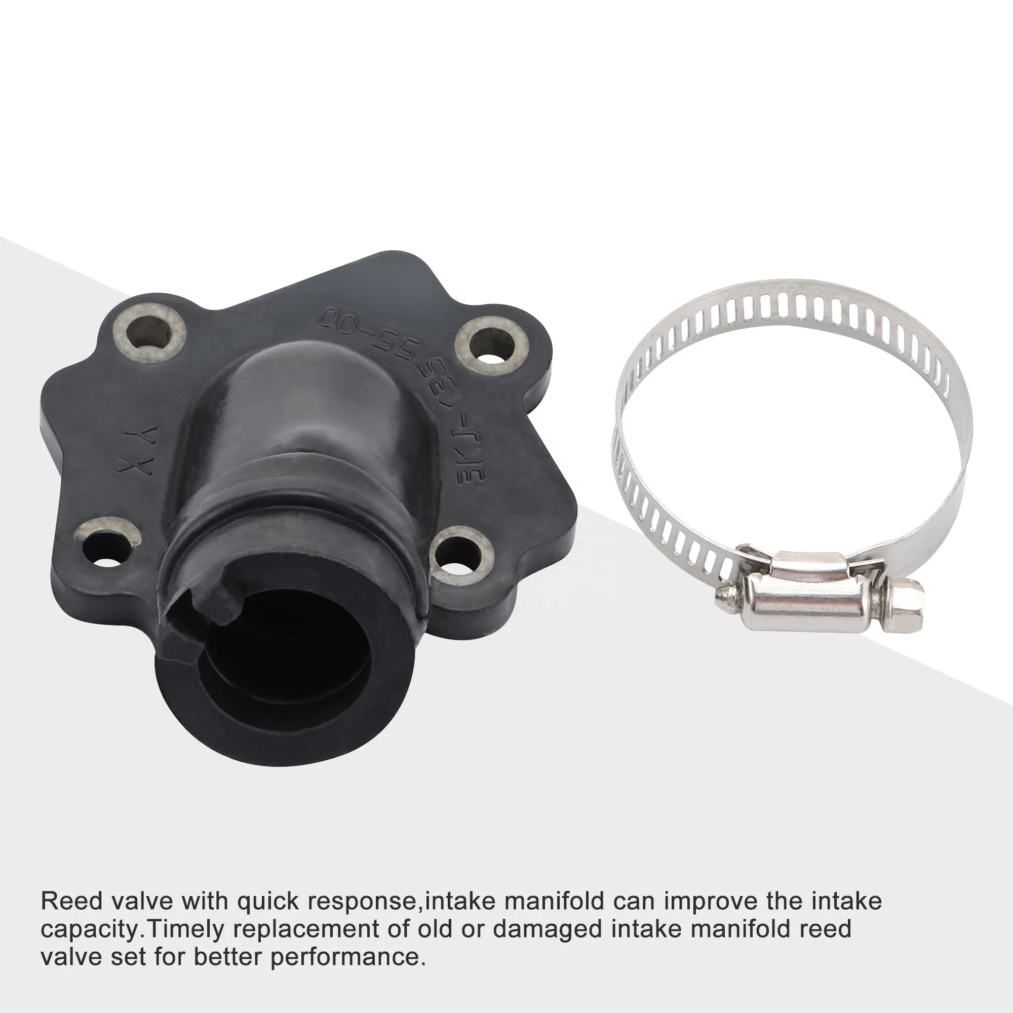 GOOFIT Intake Manifold Reed Valve Replacement for Yamaha 2 Stroke Engine 49cc 50cc Aerox Nitro Aprilia SR50 Scooter