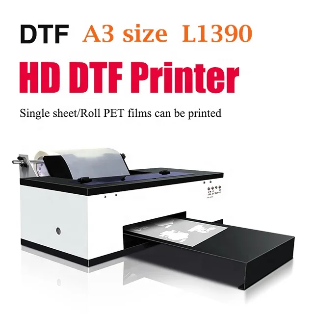L1390 Direct Transfer Film Custom DTF Transfer Print DTF Printer A3 DTF Printer Printing Machine