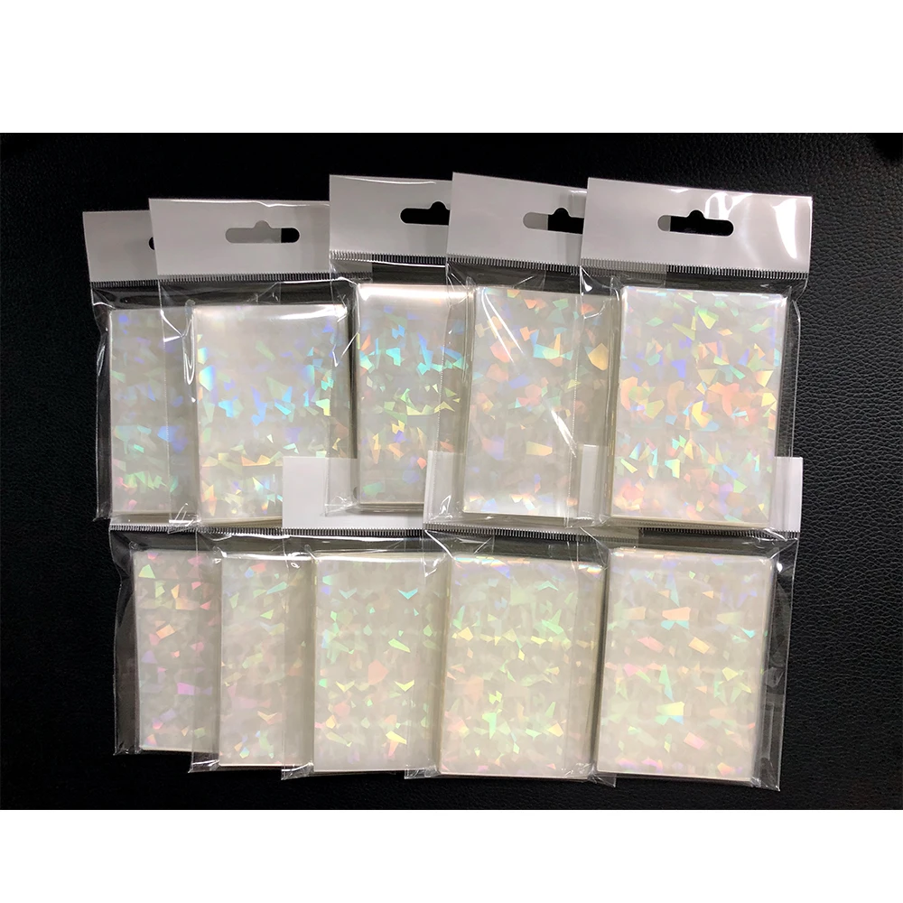 glitter card sleeves In Stock! 500PCS 60X87MM Holographic for Yugioh or Cardfight Sparkles Sleeves – Dragon Shield