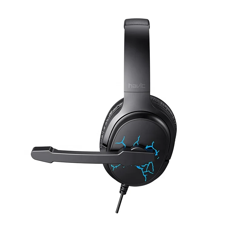 H213U Havit Quality Custom Logo Led Wier Head Phones Stereo Office Bass Wire on Ear Headset Headphones Usbheadset