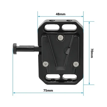 Mini V Mount Battery Plate With Wide Super Crab Clamp QR Lock for Stand 15mm Rod Compatible With V Mount Batteries detail image