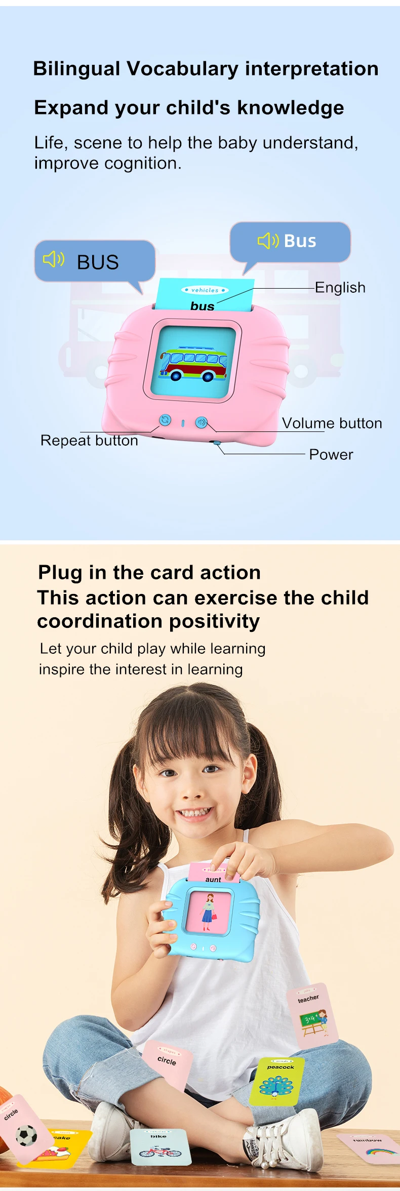 Flash Cards Spell Learning toys
