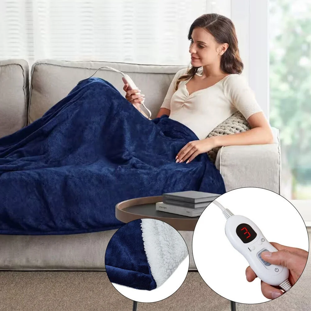 Best Sell Eco-Friendly Wearable Heated Blanket Electric Throw 110v 220v  Electric Blankets for Winter